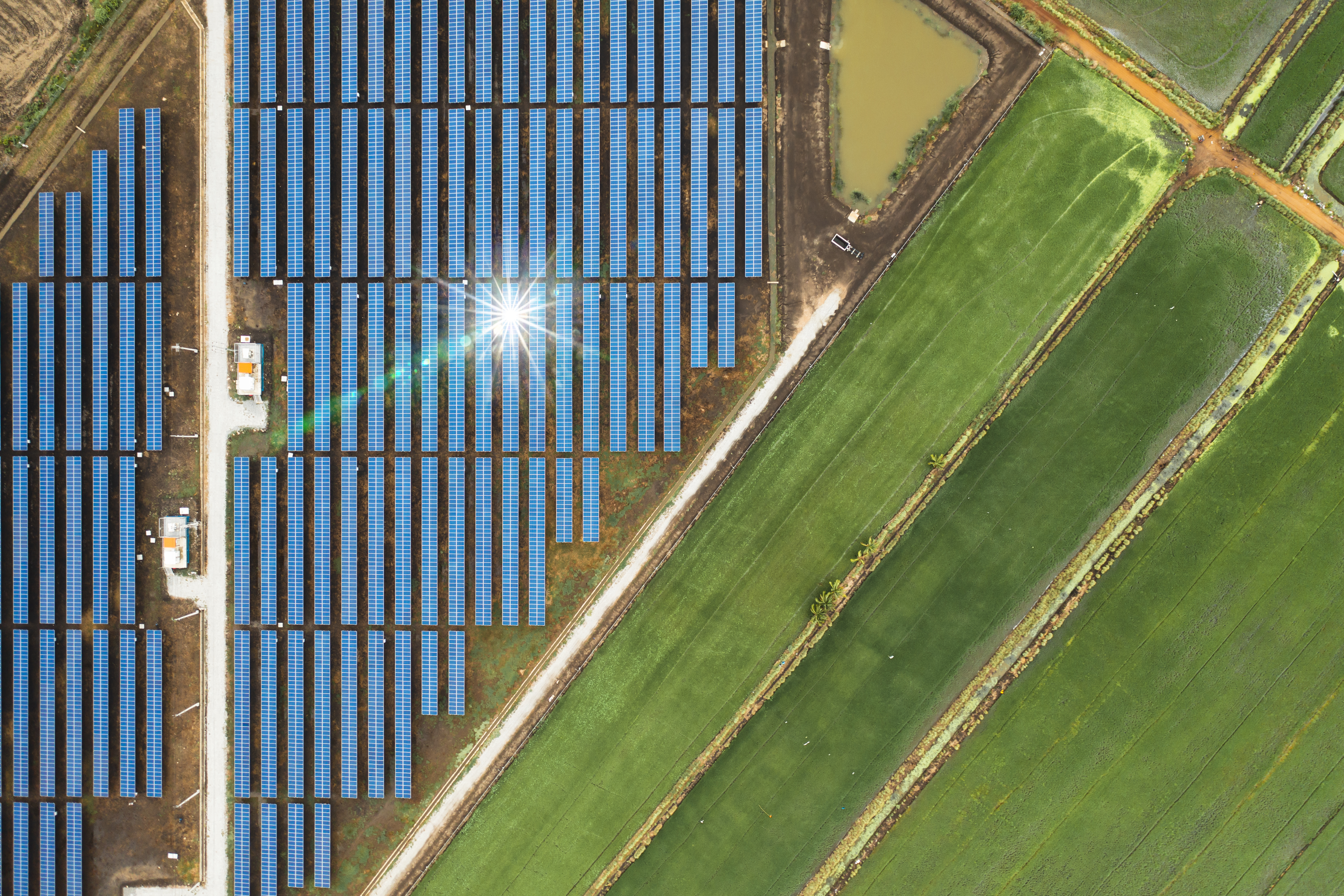 solor panels from above