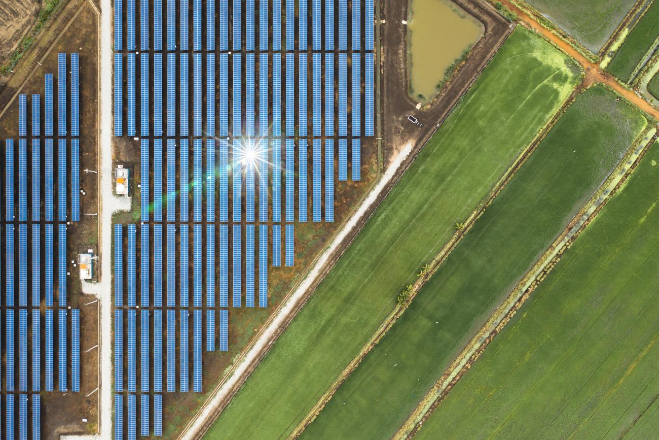 solor panels from above